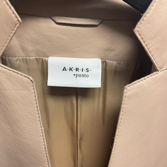 Akris Punto Tan Leather Jacket - Picture 4 of 7